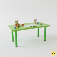 Bahçe Oyuncak Metal Ayaklı Çocuk Aktivite Masası 126 cm Kreş Anaokulu Oyun Masası Ekstra Dayanıklı