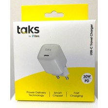 5TP02B TAKS TP02 30W PD USB-C SEYAHAT HIZLI Şarj aleti , beyaz