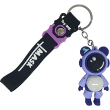 Karahanbey Figürlü ve Işıklı Silikon Anahtarlık - Astronot - Mor (Lisinya)