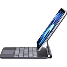 Marsilyan  iPad Pro 12.9 (2022) Kılıf X9 Magic Manyetik Klavyeli Tablet Kılıfı - Siyah