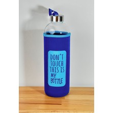 Feyza Design Sağlıklı Cam Matara 1000 ml Su Şişesi Kılıflı Sporcu Matarası