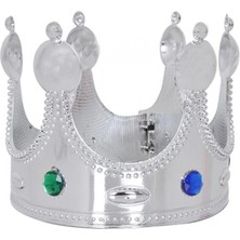 Karahanbey Plastik Kral Tacı Gümüş Renk Yetişkin 55 cm - Lisinya