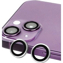 Marsilyan  iPhone 14 Plus Raze Metal Kamera Lens - Gümüş