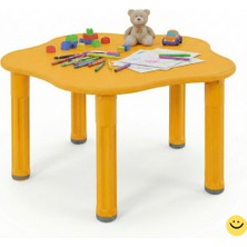 Bahçe Oyuncak Papatya Çocuk Aktivite Masası 3+ Yaş Kreş Anaokulu Oyun Masası Dayanıklı Plastik Eğitici