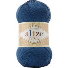 Alize Diva Merserize Ince El Örgü Ipi Yazlık Bluz Dantel Ipi 1 Adet