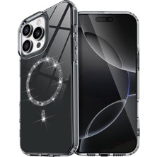 Marsilyan  Apple iPhone 16 Pro Max Live Diamond Magsafe Kapak - Siyah
