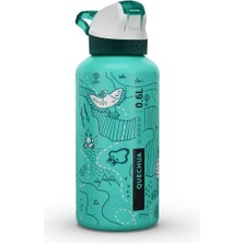Feyza Design Grafikli 0,6l Alüminyum Matara, Pipetli, Dayanıklı ve Şık Tasarım