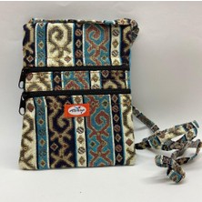 Karahanbey Otantik Desenli Fermuarlı Askılı Çanta Özel Dikim - GS201 (Lisinya)