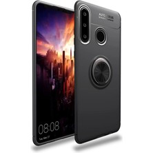 Newface Huawei Y6P Kılıf Range Yüzüklü Silikon - Siyah