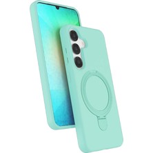 Newface Samsung Galaxy S25 Regal Magsafe Standlı Kapak - Su Yeşili
