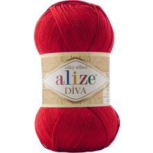 Alize Diva Merserize Ince El Örgü Ipi Yazlık Bluz Dantel Ipi 1 Adet