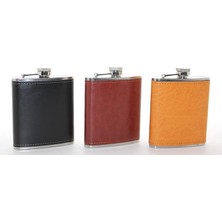 Karahanbey Paslanmaz Çelik Tekli 7 Oz Derili Matara ALK2660 - Lisinya