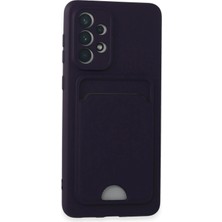 Newface Samsung Galaxy A33 5g Kılıf Kelvin Kartvizitli Silikon - Derin Mor