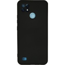 Newface Realme C21 Kılıf Nano Içi Kadife Silikon - Siyah