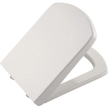 Karahanbey Lüks Kare Amartisörlü Yavaş Kapanan Klozet Kapağı ( Lisinya )