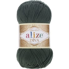 Alize Diva Merserize Ince El Örgü Ipi Yazlık Bluz Dantel Ipi 1 Adet