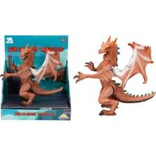 Karahanbey Standlı Ejderha Figürü 13 cm - Kahverengi (Lisinya)