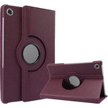 Newface Lenovo Tab M10 TB311FU Kılıf 360 Tablet Deri Kılıf - Mürdüm