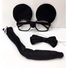 Marsilyan Mickey Mouse Gözlüğü Papyonu Kuyruğu Seti