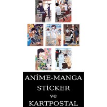 Marmara Çizgi Yayınları Marmara Çizgi Komi Konuşmaktan Korkuyor 1-2-3-4-5-6-7 Manga Seti (7 Kitap) / Anime-Manga Sticker ve Kartpostal Hediye