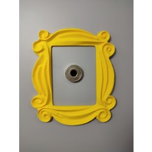 Work3d Friends Temalı Sarı Kapı Çerçevesi -Monica'nın Kapı Süsü -Dekoratif