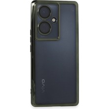 Marsilyan  Vivo V29 Lite Kılıf Razer Lensli Silikon - Yeşil