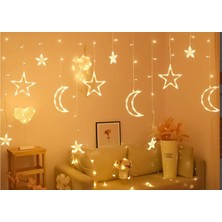 Marsilyan Ay Yıldız Perde LED 3m