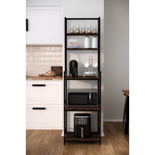 Solto Home MA6-12 Mikrodalga & Airfryer Rafı | Çok Amaçlı Mutfak Organizer Kahve Köşesi