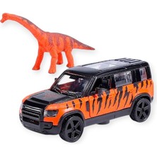 Karahanbey Çek Bırak Araç ve Dinazor Oyun Seti - 6843-2D- Turuncu (Lisinya)