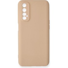 Newface Realme 7 Kılıf Nano Içi Kadife Silikon - Pudra