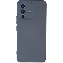 Marsilyan  Vivo V23 5g Kılıf Nano Içi Kadife Silikon - Gri