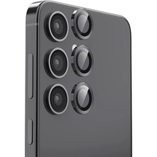Marsilyan  Samsung Galaxy S25 Plus Raze Metal Kamera Lens - Siyah
