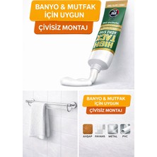 Primeaks High Tack Güçlü Montaj Yapıştırıcısı – Çivisiz Vidalama Gerektirmez – Hızlı İlk Tutunma – Ahşap Metal Fayans PVC