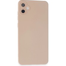 Newface Samsung Galaxy A05 Kılıf Nano Içi Kadife Silikon - Pudra