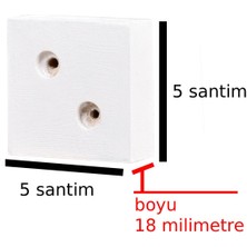 X-Perk Masa Sandalye Koltuk Sehpa Kanepe Ünite Ayak Yükseltici Yükseltme Takoz Boy 18 Milim  Beyazrenk