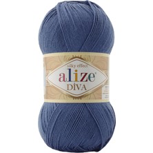 Alize Diva Merserize Ince El Örgü Ipi Yazlık Bluz Dantel Ipi 1 Adet