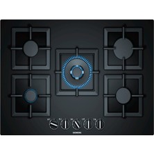 Siemens EP7A6Qb20 Gazlı Ocak Düğmeden Ateşleme 5 Gözü Siyah Cam Yüzeyli