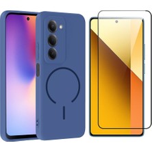 Vendas Xiaomi Redmi 15 Kılıf M-Safe Şarj Özellikli Zore Meta Kapak + Cam Ekran Koruyucu