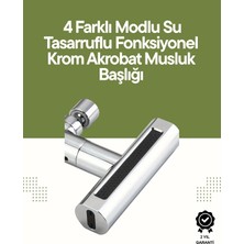 Marsilyan Krom Musluk Başlığı | 4'ü 1 Arada Su Çıkışı | Kolay Montajlı