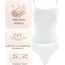 Bipamuk Premuım Kadın Iç Giyim Atlet Külot Takımı Askılı Atlet Yumuşak Doku