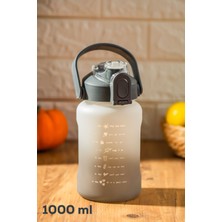 Feyza Design Renkli 1000 ml Spor Su Şişesi, Motivasyon ve Sağlıklı Yaşam Için