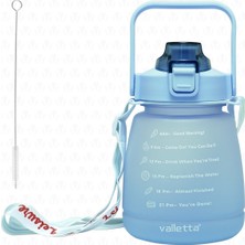 Feyza Design 1,3 Lt Mavi Motivasyonel Su Matara, Bpa Içermeyen, Sağlıklı ve Şık