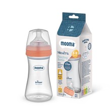 MOOMA Neutra Antikolik Tritan Biberon 250 ml 6-18 Ay (Orta Akış) - Mercan