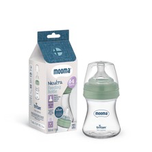 MOOMA Neutra Antikolik Tritan Biberon 150 ml 0-6 Ay (Yavaş Akış) - Yeşil