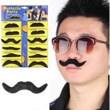 Marsilyan Kostüm Partisi Takma Bıyık 6 Model 12 Adet