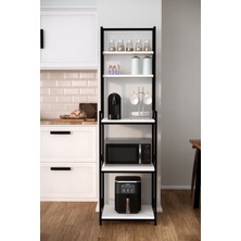 Solto Home MA6-13 Mikrodalga & Airfryer Rafı | Çok Amaçlı Mutfak Organizer Kahve Köşesi