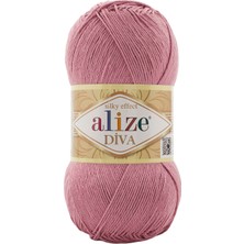 Alize Diva Merserize Ince El Örgü Ipi Yazlık Bluz Dantel Ipi 1 Adet