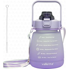 Feyza Design Mor 1,3 L Motivasyonel Su Matara, Bpa Içermeyen Sağlıklı Şişe