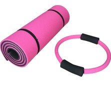 Feyza Design 14 mm Çift Taraflı Pilates Matı ve 35 cm Pilates Çemberi Seti