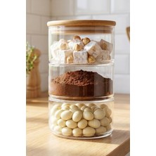 Bambum Tade 3 Katlı Cam Saklama Kabı B0797